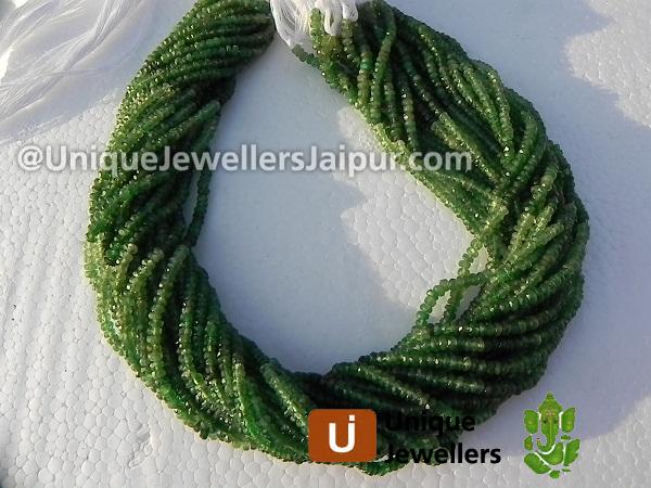 Tsavorite Shaded Faceted Roundelle Beads